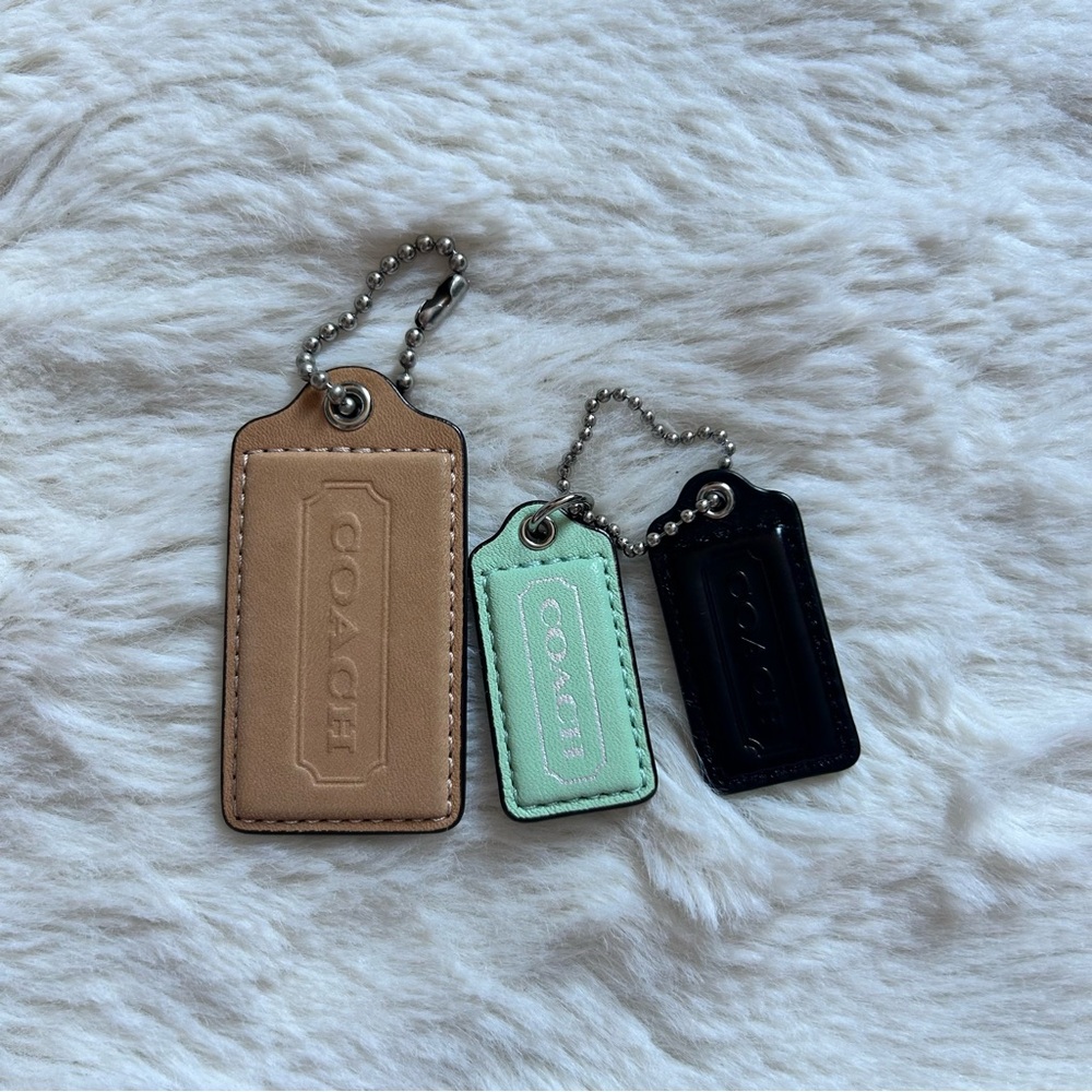 Coach Women's Bag Tags - Tan, Mint, and Black